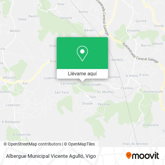 Mapa Albergue Municipal Vicente Agulló