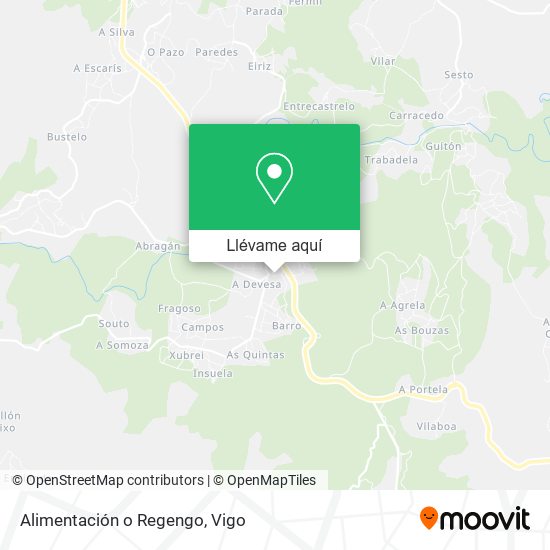 Mapa Alimentación o Regengo