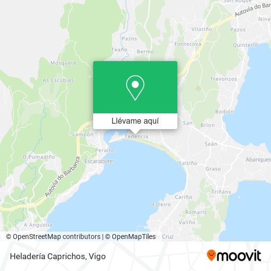 Mapa Heladería Caprichos