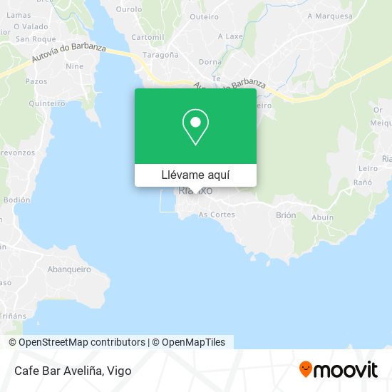 Mapa Cafe Bar Aveliña