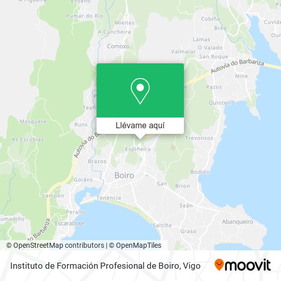 Mapa Instituto de Formación Profesional de Boiro