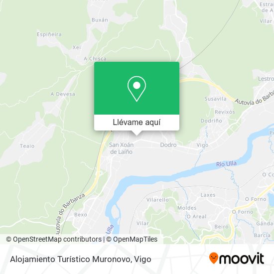 Mapa Alojamiento Turístico Muronovo