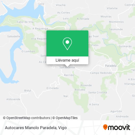Mapa Autocares Manolo Paradela