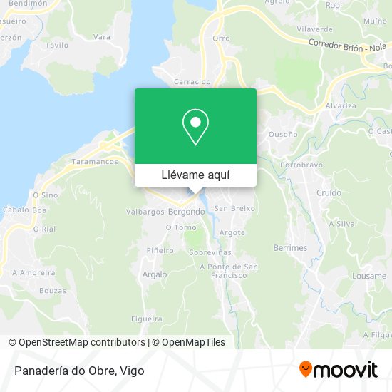 Mapa Panadería do Obre
