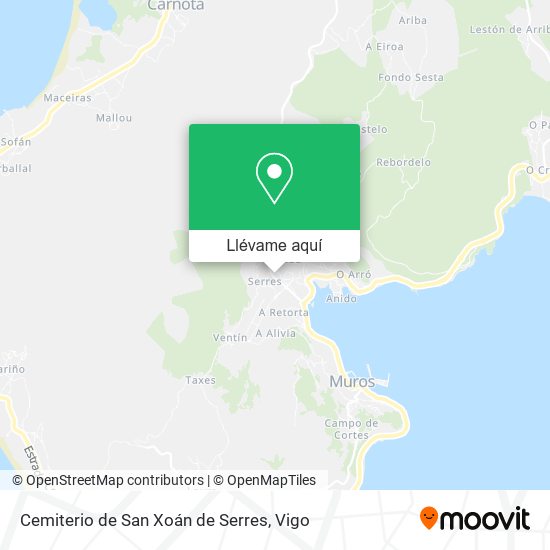 Mapa Cemiterio de San Xoán de Serres