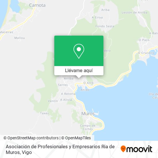 Mapa Asociación de Profesionales y Empresarios Ria de Muros