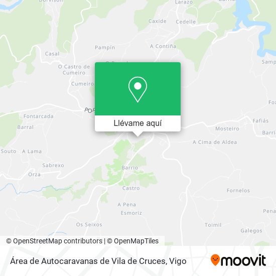 Mapa Área de Autocaravanas de Vila de Cruces