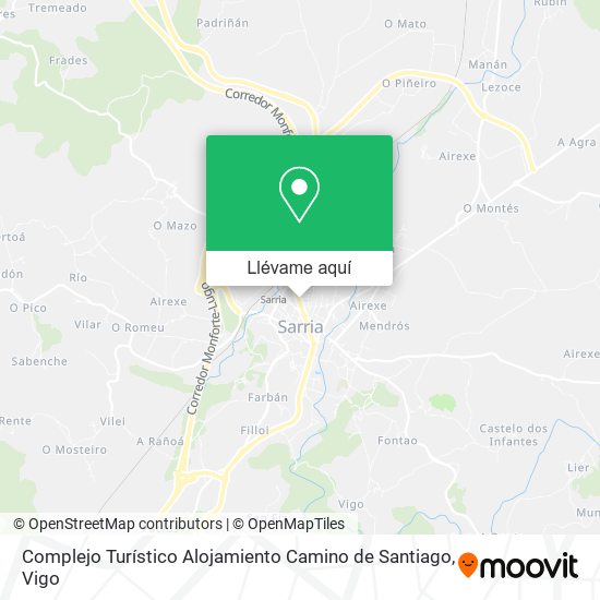 Mapa Complejo Turístico Alojamiento Camino de Santiago