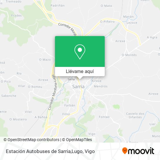 Mapa Estación Autobuses de Sarria,Lugo