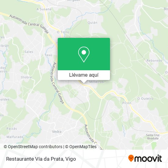 Mapa Restaurante Vía da Prata