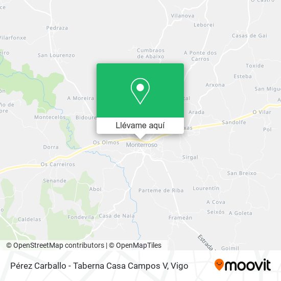 Mapa Pérez Carballo - Taberna Casa Campos V