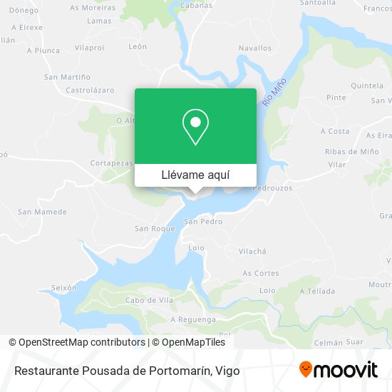 Mapa Restaurante Pousada de Portomarín