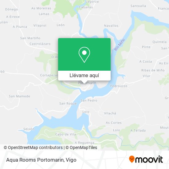 Mapa Aqua Rooms Portomarin