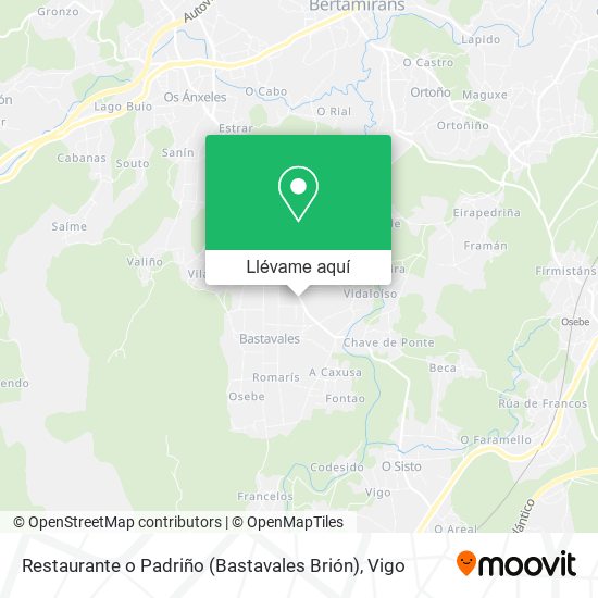 Mapa Restaurante o Padriño (Bastavales Brión)