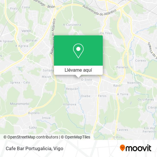 Mapa Cafe Bar Portugalicia