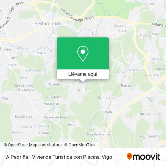 Mapa A Pedriña - Vivienda Turistica con Piscina