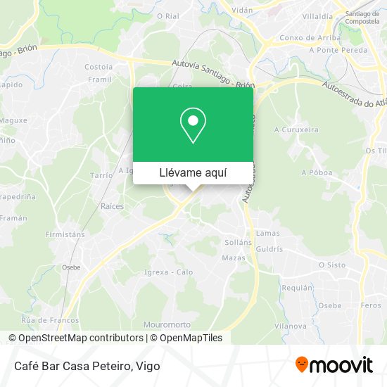 Mapa Café Bar Casa Peteiro