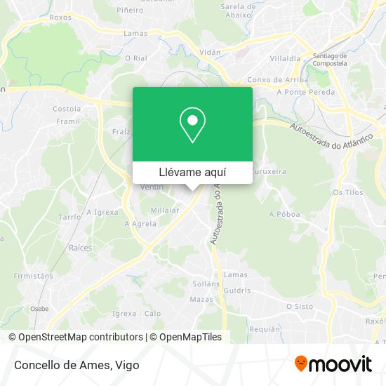 Mapa Concello de Ames