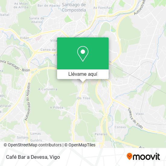 Mapa Café Bar a Devesa