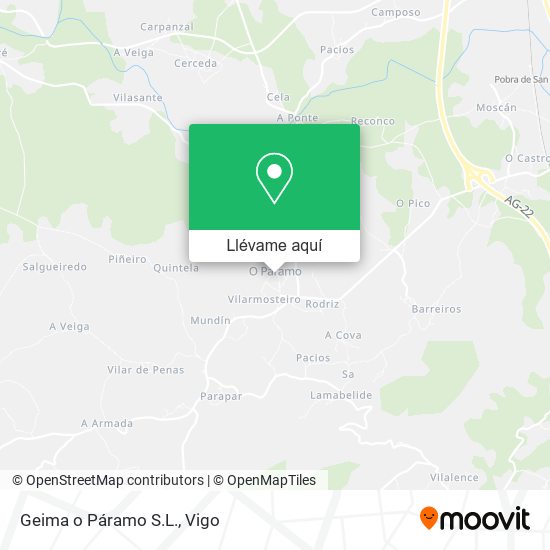 Mapa Geima o Páramo S.L.