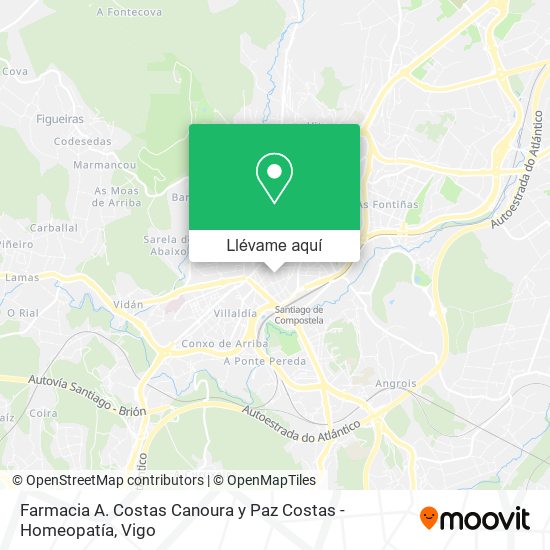 Mapa Farmacia A. Costas Canoura y Paz Costas - Homeopatía
