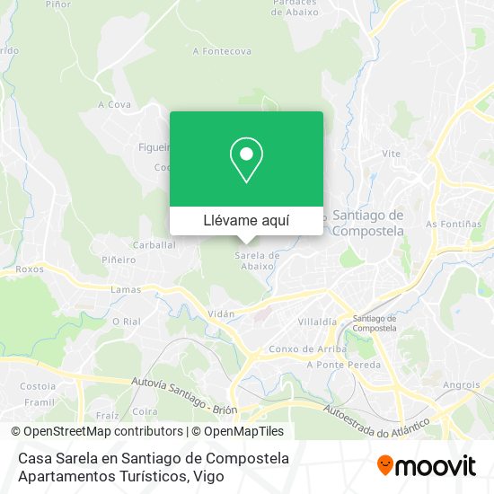 Mapa Casa Sarela en Santiago de Compostela Apartamentos Turísticos