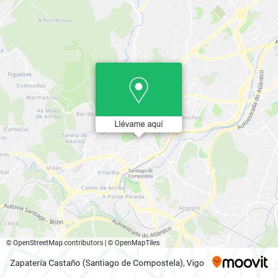 Mapa Zapatería Castaño (Santiago de Compostela)