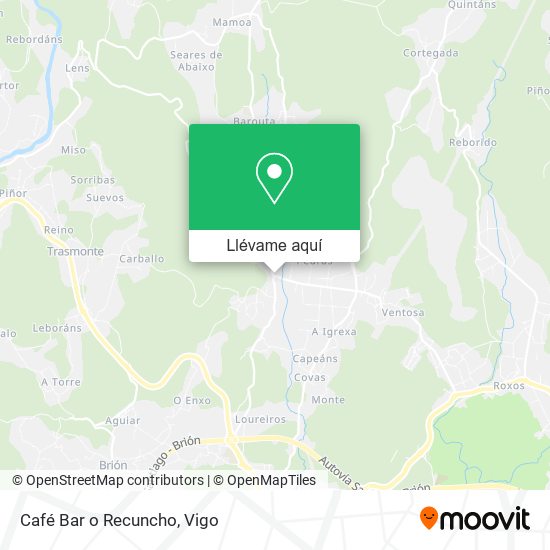 Mapa Café Bar o Recuncho