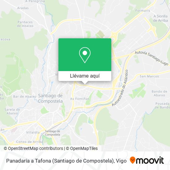 Mapa Panadaría a Tafona (Santiago de Compostela)