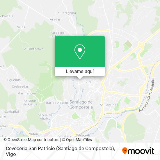 Mapa Cevecería San Patricio (Santiago de Compostela)