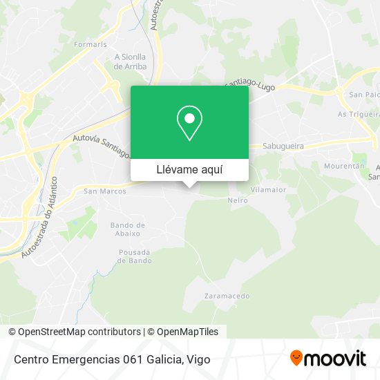 Mapa Centro Emergencias 061 Galicia