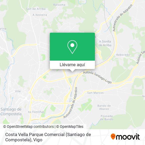 Mapa Costa Vella Parque Comercial (Santiago de Compostela)