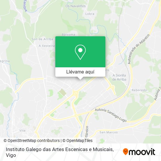 Mapa Instituto Galego das Artes Escenicas e Musicais