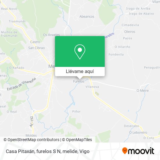 Mapa Casa Pitaxán, furelos S N, melide