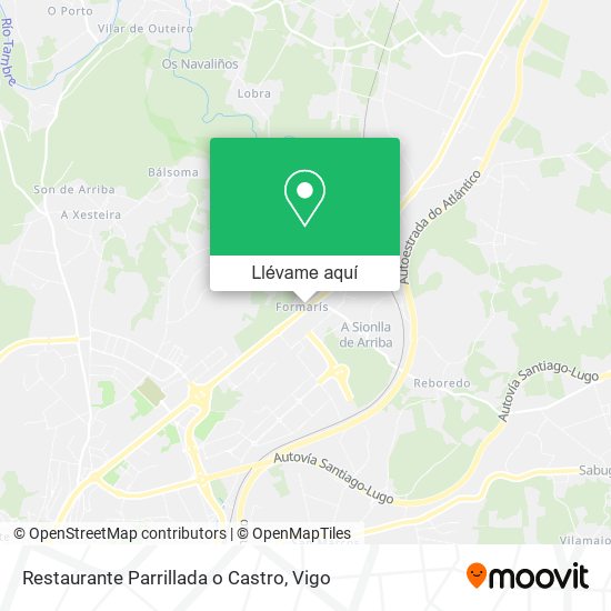 Mapa Restaurante Parrillada o Castro
