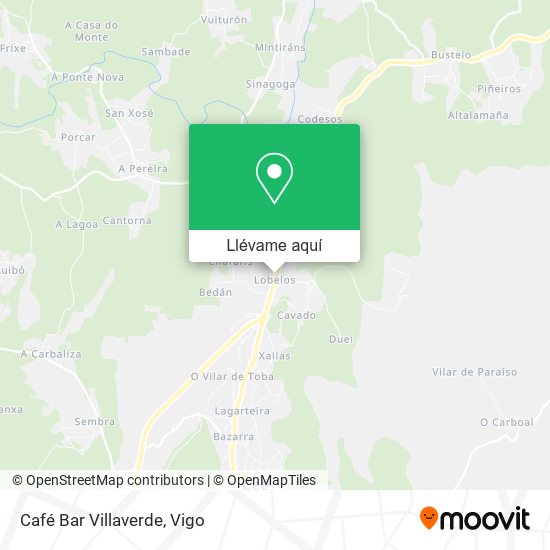 Mapa Café Bar Villaverde
