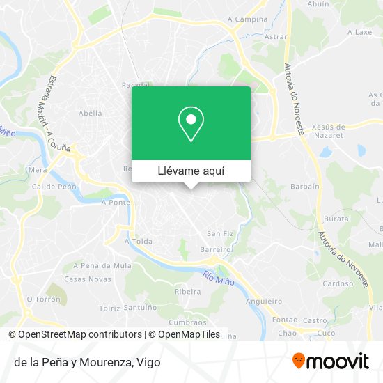 Mapa de la Peña y Mourenza