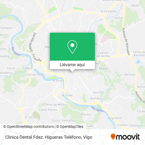 Mapa Clinica Dental Fdez. Higueras Teléfono