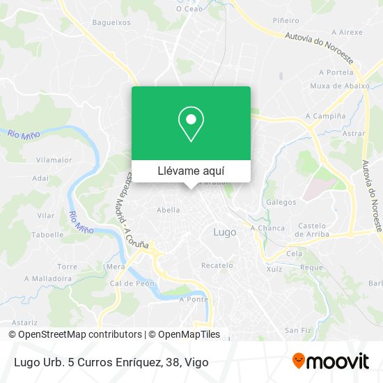 Mapa Lugo Urb. 5 Curros Enríquez, 38