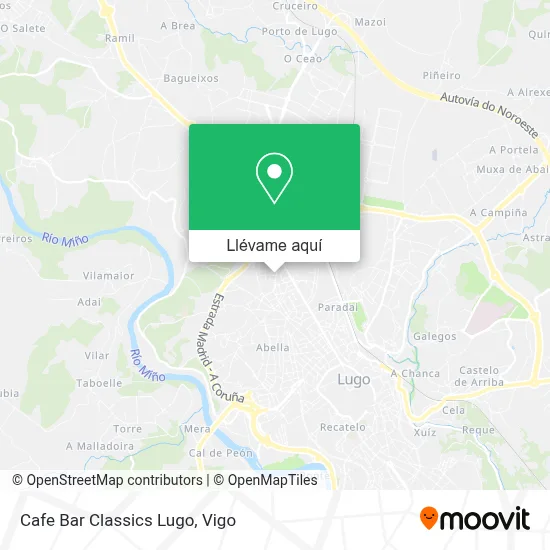 Mapa Cafe Bar Classics Lugo