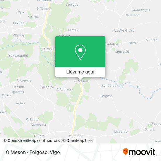 Mapa O Mesón - Folgoso