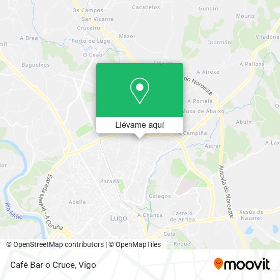 Mapa Café Bar o Cruce