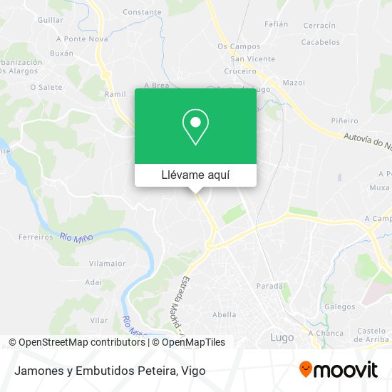 Mapa Jamones y Embutidos Peteira