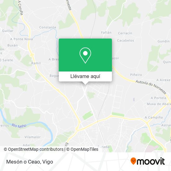 Mapa Mesón o Ceao