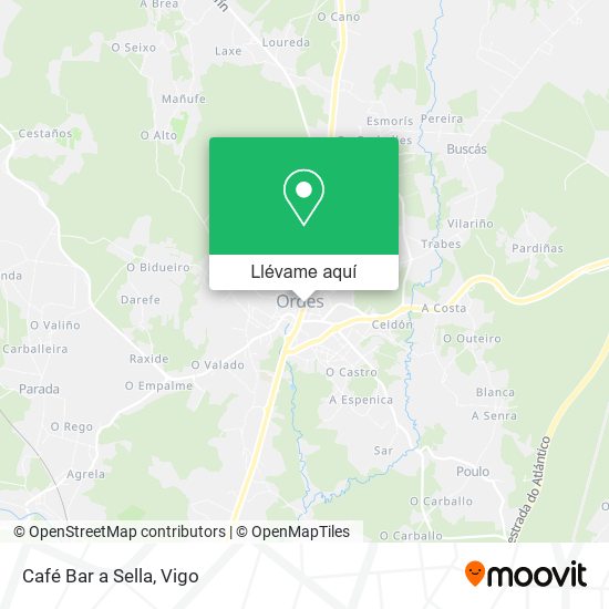 Mapa Café Bar a Sella