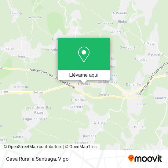Mapa Casa Rural a Santiaga