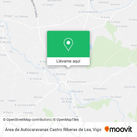 Mapa Área de Autocaravanas Castro Riberas de Lea