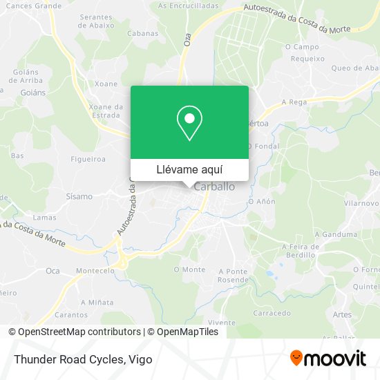 Mapa Thunder Road Cycles