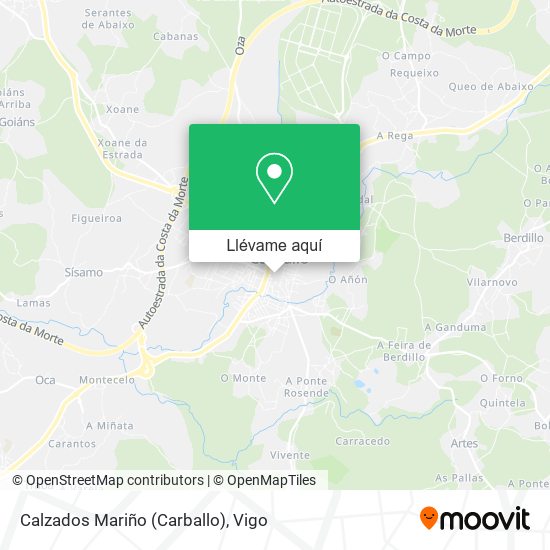 Mapa Calzados Mariño (Carballo)