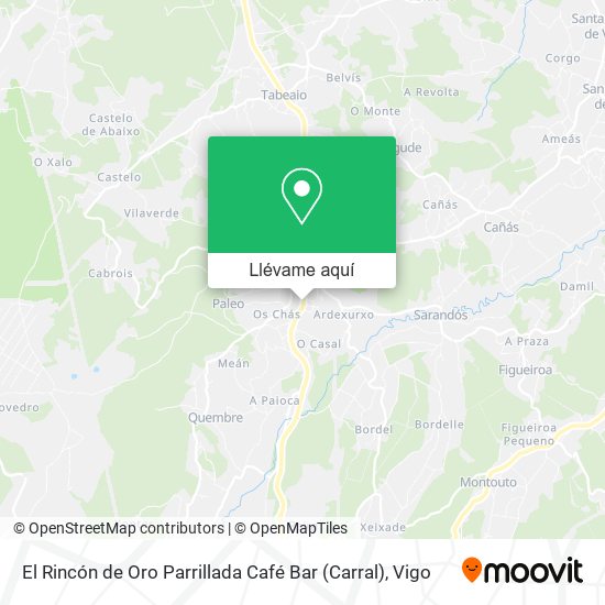 Mapa El Rincón de Oro Parrillada Café Bar (Carral)